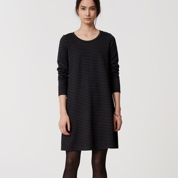 white long sleeve swing dress